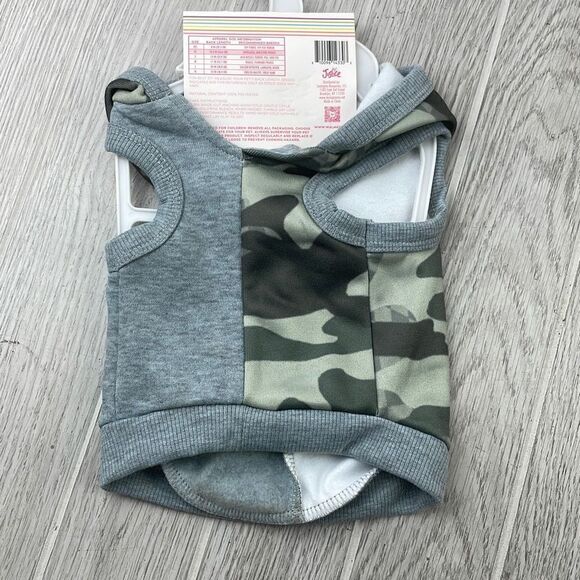 Justice Pet Polyester Split Dog Hoodie Camo/Gray XS - Picture 7 of 7